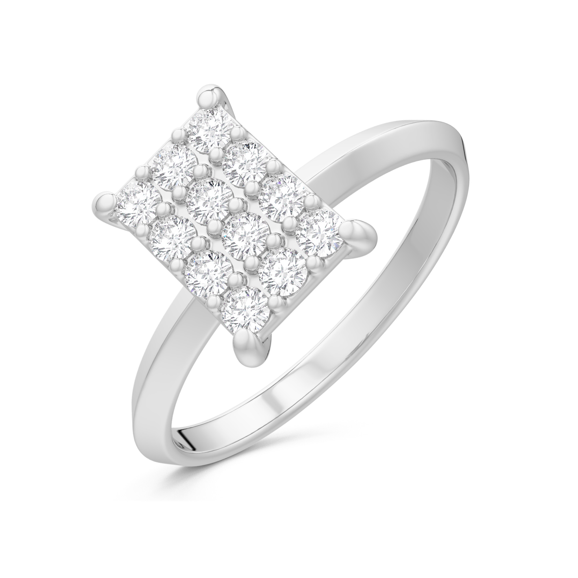 Square cluster ring