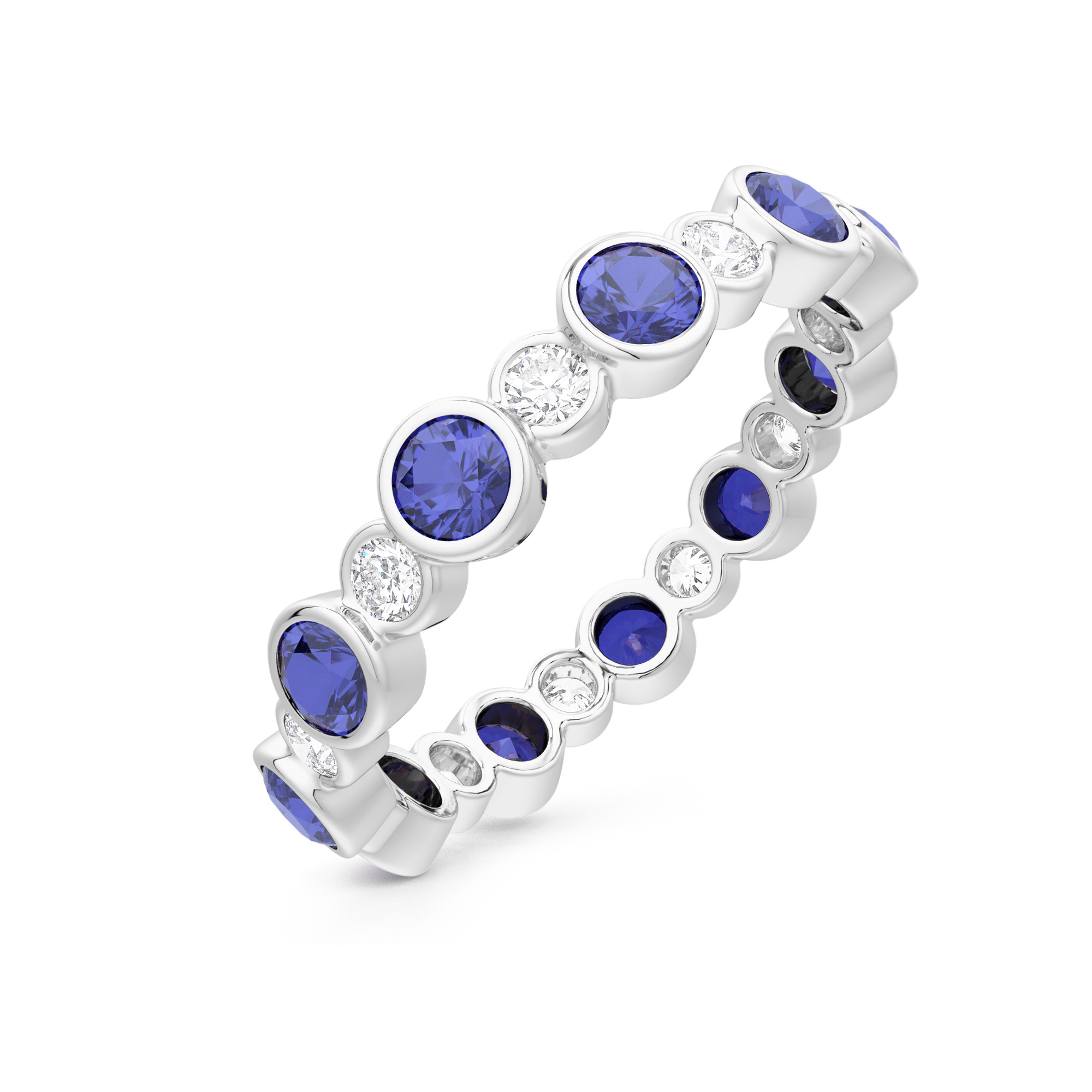 Tanzanite Bezel Eternity Band