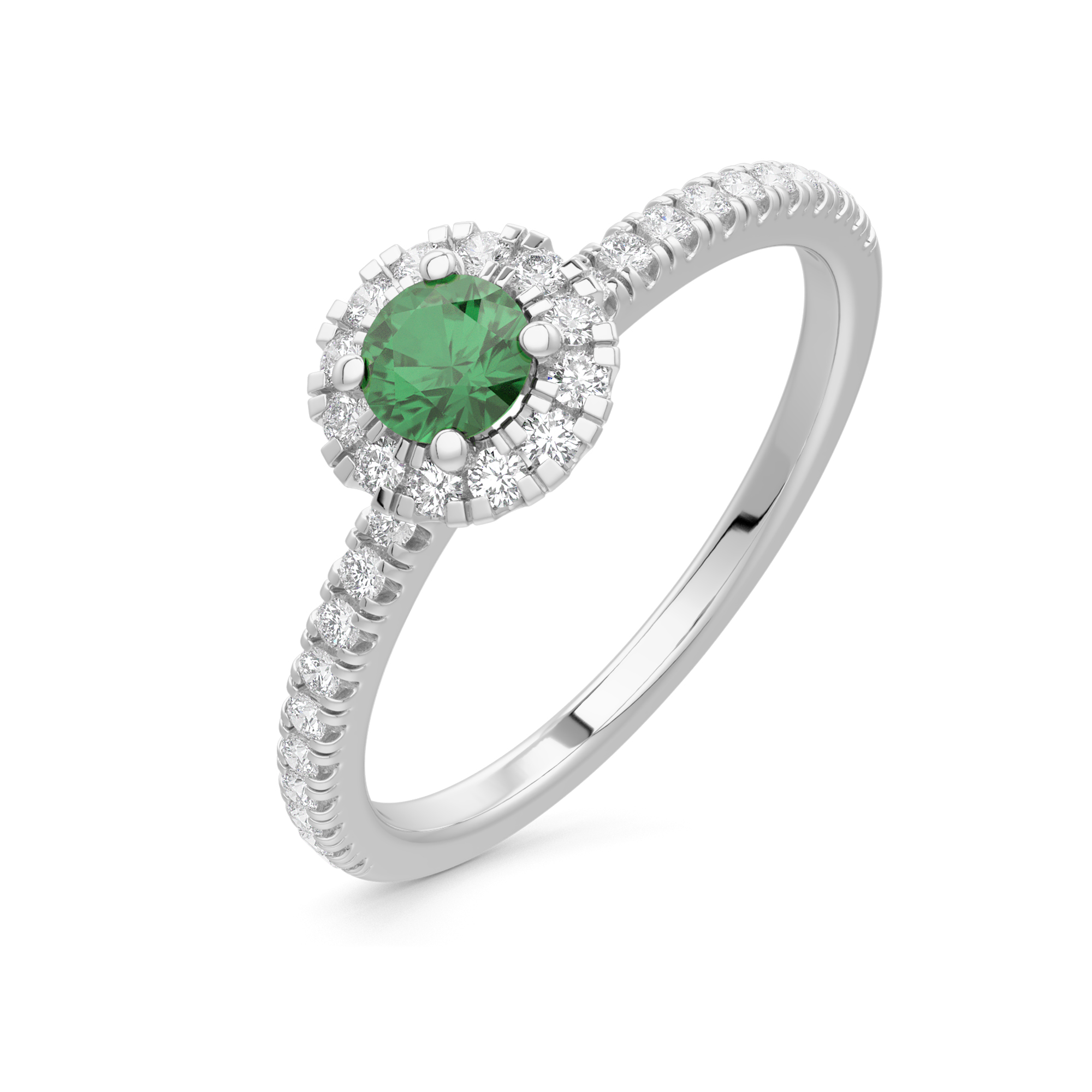 Emerald Ring with Diamonds